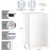 imageAntarctic Star 45 CuFt Compact Refrigerator with FreezerMini Fridge Single Door with Adjustable ThermostatRemovable Glass Shelves for ApartmentDormOfficeBLACKWHITE