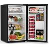 imageAntarctic Star 45 CuFt Compact Refrigerator with FreezerMini Fridge Single Door with Adjustable ThermostatRemovable Glass Shelves for ApartmentDormOfficeBLACKSILVER