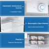 imageAntarctic Star 45 CuFt Compact Refrigerator with FreezerMini Fridge Single Door with Adjustable ThermostatRemovable Glass Shelves for ApartmentDormOfficeBLACKBLACK