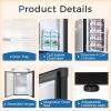 imageAntarctic Star 45 CuFt Compact Refrigerator with FreezerMini Fridge Single Door with Adjustable ThermostatRemovable Glass Shelves for ApartmentDormOfficeBLACKBLACK