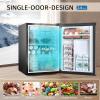 imageAntarctic Star 45 CuFt Compact Refrigerator with FreezerMini Fridge Single Door with Adjustable ThermostatRemovable Glass Shelves for ApartmentDormOfficeBLACKSILVER