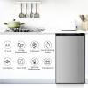 imageAntarctic Star 45 CuFt Compact Refrigerator with FreezerMini Fridge Single Door with Adjustable ThermostatRemovable Glass Shelves for ApartmentDormOfficeBLACKSILVER