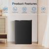 imageAntarctic Star 45 CuFt Compact Refrigerator with FreezerMini Fridge Single Door with Adjustable ThermostatRemovable Glass Shelves for ApartmentDormOfficeBLACKBLACK