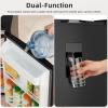 imageAntarctic Star 45 CuFt Compact Refrigerator with FreezerMini Fridge Single Door with Adjustable ThermostatRemovable Glass Shelves for ApartmentDormOfficeBLACKBLACK with Water Dispenser