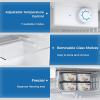 imageAntarctic Star 45 CuFt Compact Refrigerator with FreezerMini Fridge Single Door with Adjustable ThermostatRemovable Glass Shelves for ApartmentDormOfficeBLACKWHITE