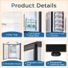 imageAntarctic Star 45 CuFt Compact Refrigerator with FreezerMini Fridge Single Door with Adjustable ThermostatRemovable Glass Shelves for ApartmentDormOfficeBLACKSILVER
