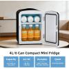 imageAntarctic Star 4L6 Can Portable Mini FridgePersonal Compact RefrigeratorSmall Cooler for FoodDrinks or Skin Care ACDC for Bedroom Car Office amp Dorm BlackBlack