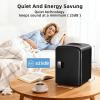 imageAntarctic Star 4L6 Can Portable Mini FridgePersonal Compact RefrigeratorSmall Cooler for FoodDrinks or Skin Care ACDC for Bedroom Car Office amp Dorm BlackBlack