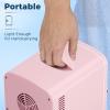 imageAntarctic Star 4L6 Cans Compact RefrigeratorPortable Mini Fridge Skin CareCooler and Warmer for BedroomCarOffice amp Dorm Small Cooler for CosmeticsBeverageFoodPINKPink