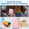 imageAntarctic Star 4L6 Cans Compact RefrigeratorPortable Mini Fridge Skin CareCooler and Warmer for BedroomCarOffice amp Dorm Small Cooler for CosmeticsBeverageFoodPINKPink