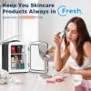 imageAntarctic Star 4L6 Cans Compact RefrigeratorPortable Mini Fridge Skin CareCooler and Warmer for BedroomCarOffice amp Dorm Small Cooler for CosmeticsBeverageFoodPINKBlack
