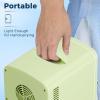 imageAntarctic Star 4L6 Cans Compact RefrigeratorPortable Mini Fridge Skin CareCooler and Warmer for BedroomCarOffice amp Dorm Small Cooler for CosmeticsBeverageFoodPINKGreen