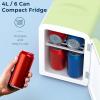 imageAntarctic Star 4L6 Cans Compact RefrigeratorPortable Mini Fridge Skin CareCooler and Warmer for BedroomCarOffice amp Dorm Small Cooler for CosmeticsBeverageFoodPINKGreen