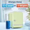 imageAntarctic Star 4L6 Cans Compact RefrigeratorPortable Mini Fridge Skin CareCooler and Warmer for BedroomCarOffice amp Dorm Small Cooler for CosmeticsBeverageFoodPINKGreen