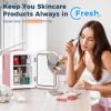 imageAntarctic Star 4L6 Cans Compact RefrigeratorPortable Mini Fridge Skin CareCooler and Warmer for BedroomCarOffice amp Dorm Small Cooler for CosmeticsBeverageFoodPINKPink