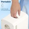 imageAntarctic Star 4L6 Cans Compact RefrigeratorPortable Mini Fridge Skin CareCooler and Warmer for BedroomCarOffice amp Dorm Small Cooler for CosmeticsBeverageFoodPINKWhite