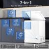 imageAntarctic Star 70 Cu ft Chest Freezer 68to 4 Free Standing Top open Door Compact Freezer with Adjustable Temperature Defrost Water DrainPower Saving WhiteWhite