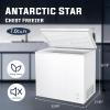 imageAntarctic Star 70 Cu ft Chest Freezer 68to 4 Free Standing Top open Door Compact Freezer with Adjustable Temperature Defrost Water DrainPower Saving WhiteWHITE68200