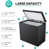 imageAntarctic Star 70 Cu ft Chest Freezer 68to 4 Free Standing Top open Door Compact Freezer with Adjustable Temperature Defrost Water DrainPower Saving WhiteBlack