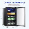 imageAntarctic Star Beverage Refrigerator Cooler  120 Can Mini Fridge Glass Door for Soda Beer or Wine Small Drink Dispenser Clear Front for Home Office or Bar32 cuft