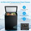 imageAntarctic Star Chest Freezer 100 Cubic Feet Compact Freezer with 3 Removable Baskets Free Standing Top Open Door Deep Freezer 7Level Adjustable Temperature WhiteBlack