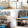 imageAntarctic Star Chest Freezer 100 Cubic Feet Compact Freezer with 3 Removable Baskets Free Standing Top Open Door Deep Freezer 7Level Adjustable Temperature WhiteWhite