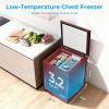 imageAntarctic Star Chest Freezer 100 Cubic Feet Compact Freezer with 3 Removable Baskets Free Standing Top Open Door Deep Freezer 7Level Adjustable Temperature WhiteRed