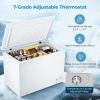 imageAntarctic Star Chest Freezer 100 Cubic Feet Compact Freezer with 3 Removable Baskets Free Standing Top Open Door Deep Freezer 7Level Adjustable Temperature WhiteWhite