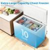 imageAntarctic Star Chest Freezer 100 Cubic Feet Compact Freezer with 3 Removable Baskets Free Standing Top Open Door Deep Freezer 7Level Adjustable Temperature WhiteWhite