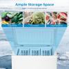 imageAntarctic Star Chest Freezer 100 Cubic Feet Compact Freezer with 3 Removable Baskets Free Standing Top Open Door Deep Freezer 7Level Adjustable Temperature WhiteWhite