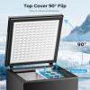 imageAntarctic Star Chest Freezer 100 Cubic Feet Compact Freezer with 3 Removable Baskets Free Standing Top Open Door Deep Freezer 7Level Adjustable Temperature WhiteBlack