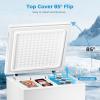 imageAntarctic Star Chest Freezer 100 Cubic Feet Compact Freezer with 3 Removable Baskets Free Standing Top Open Door Deep Freezer 7Level Adjustable Temperature WhiteWhite