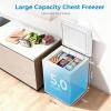 imageAntarctic Star Chest Freezer 100 Cubic Feet Compact Freezer with 3 Removable Baskets Free Standing Top Open Door Deep Freezer 7Level Adjustable Temperature WhiteWhite