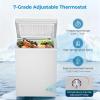 imageAntarctic Star Chest Freezer 100 Cubic Feet Compact Freezer with 3 Removable Baskets Free Standing Top Open Door Deep Freezer 7Level Adjustable Temperature WhiteWhite