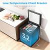 imageAntarctic Star Chest Freezer 100 Cubic Feet Compact Freezer with 3 Removable Baskets Free Standing Top Open Door Deep Freezer 7Level Adjustable Temperature WhiteBlack