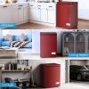 imageAntarctic Star Chest Freezer 100 Cubic Feet Compact Freezer with 3 Removable Baskets Free Standing Top Open Door Deep Freezer 7Level Adjustable Temperature WhiteRed
