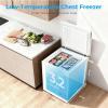 imageAntarctic Star Chest Freezer 100 Cubic Feet Compact Freezer with 3 Removable Baskets Free Standing Top Open Door Deep Freezer 7Level Adjustable Temperature WhiteWhite