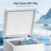 imageAntarctic Star Chest Freezer 100 Cubic Feet Compact Freezer with 3 Removable Baskets Free Standing Top Open Door Deep Freezer 7Level Adjustable Temperature WhiteWhite