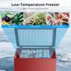 imageAntarctic Star Chest Freezer 100 Cubic Feet Compact Freezer with 3 Removable Baskets Free Standing Top Open Door Deep Freezer 7Level Adjustable Temperature WhiteRed