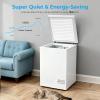 imageAntarctic Star Chest Freezer 100 Cubic Feet Compact Freezer with 3 Removable Baskets Free Standing Top Open Door Deep Freezer 7Level Adjustable Temperature WhiteWhite