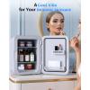 imageAntarctic Star Compact Mini Fridge Portable Small Refrigerator with ACDC Power 10 Liter 26 Gal Small Cosmetics Cooler for Beverage Food Skincare Bedroom Office and Car White