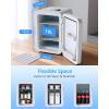 imageAntarctic Star Compact Mini Fridge Portable Small Refrigerator with ACDC Power 10 Liter 26 Gal Small Cosmetics Cooler for Beverage Food Skincare Bedroom Office and Car White