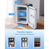 imageAntarctic Star Compact Mini Fridge Portable Small Refrigerator with ACDC Power 10 Liter 26 Gal Small Cosmetics Cooler for Beverage Food Skincare Bedroom Office and Car Black