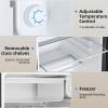 imageAntarctic Star Compact Refrigerator Mini Fridge with Freezer Single Reversible Door Dorm Fridge Wire Shelf Defrost Button for Bedroom Office kitchen 17 Cu Ft BlackBlack
