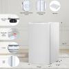 imageAntarctic Star Compact Refrigerator Mini Fridge with Freezer Single Reversible Door Dorm Fridge Wire Shelf Defrost Button for Bedroom Office kitchen 17 Cu Ft BlackWhite