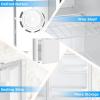 imageAntarctic Star Compact Refrigerator Mini Fridge with Freezer Single Reversible Door Dorm Fridge Wire Shelf Defrost Button for Bedroom Office kitchen 17 Cu Ft BlackWhite