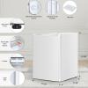 imageAntarctic Star Compact Refrigerator Mini Fridge with Freezer Single Reversible Door Dorm Fridge Wire Shelf Defrost Button for Bedroom Office kitchen 17 Cu Ft BlackWhite
