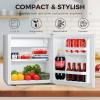 imageAntarctic Star Compact Refrigerator Mini Fridge with Freezer Single Reversible Door Dorm Fridge Wire Shelf Defrost Button for Bedroom Office kitchen 17 Cu Ft BlackWhite