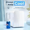 imageAntarctic Star Compact Refrigerator Portable Mini Fridge Skin Care 4L Capacity6 Cans for Bedroom Car Office amp Dorm Small Cooler for Cosmetics Magnetic Brushed Stainless Steel Door WhiteWhite