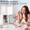 imageAntarctic Star Compact Refrigerator Portable Mini Fridge Skin Care 4L Capacity6 Cans for Bedroom Car Office amp Dorm Small Cooler for Cosmetics Magnetic Brushed Stainless Steel Door WhiteWhite